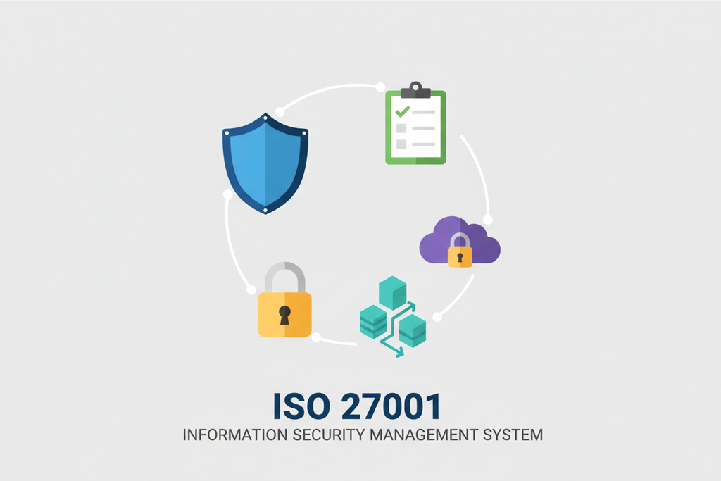 ISO 27001 Flat Illustration